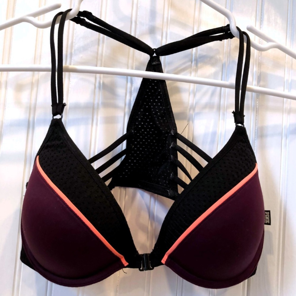 PINK Victoria's Secret 34C Front Clip Pushup Bra